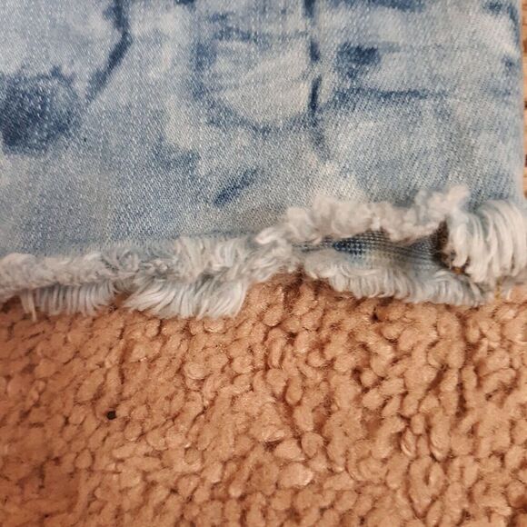 FRAME Women's Le High Skinny Jeans size 25 Acid Wash Distressed Raw Hemline EUC - Picture 3 of 7